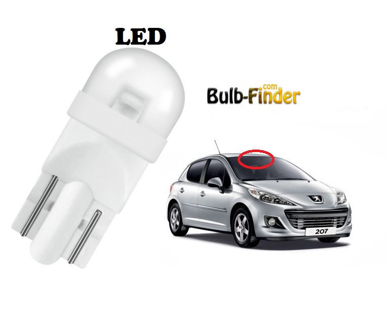 Peugeot 207 roof bulb model